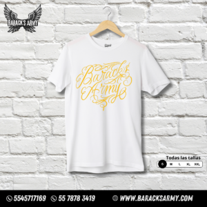 Baracks Army lettering withe